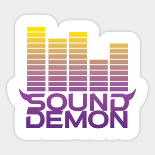 Sound Demon Purple and Yellow Sticker